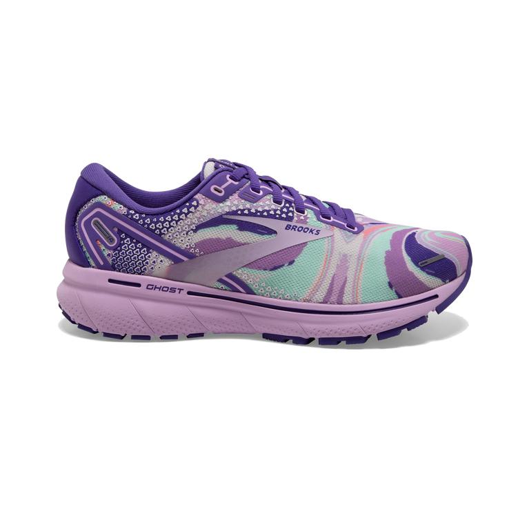 Brooks Ghost 14 Cushioned Women's Road Running Shoes - Purple/Ultra Violet/Orchid Bouquet/Orchid Tin